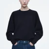 Damen COS Strickmode*ABGERUNDETER PULLOVER AUS DOUBLEFACE-WOLLE