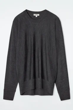 Damen COS Strickmode*ABGERUNDETER PULLOVER AUS MERINOWOLLE
