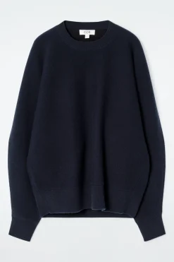 Damen COS Strickmode*ABGERUNDETER PULLOVER AUS DOUBLEFACE-WOLLE