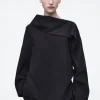 Damen COS Oberteile*ASYMMETRISCHES OBERTEIL AUS DOUBLEFACE-WOLLE