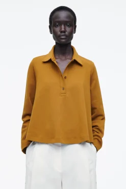 Damen COS Oberteile*AUSGESTELLTES POLOSHIRT AUS BAUMWOLLJERSEY