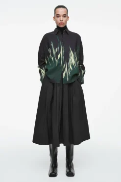 Damen COS Hemden & Blusen | Oberteile*BEDRUCKTES HEMD AUS LEINEN-MIX