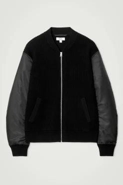 Herren COS Strickmode | Mäntel & Jacken*BOMBERJACKE AUS MERINOWOLLE UND NYLON