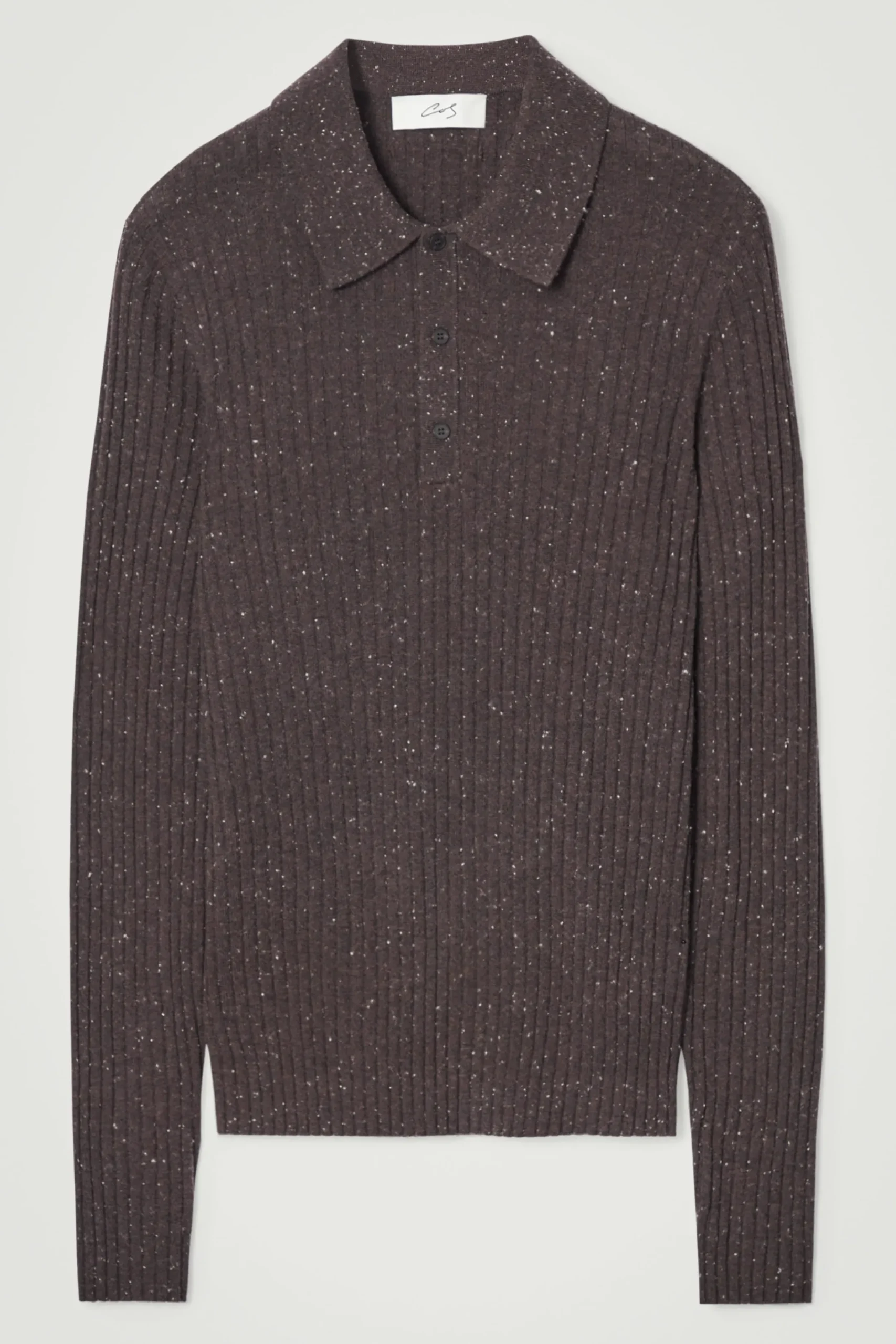 Herren COS Poloshirts | Pullover*DAS GESPRENKELTE POLOSHIRT AUS WOLLE