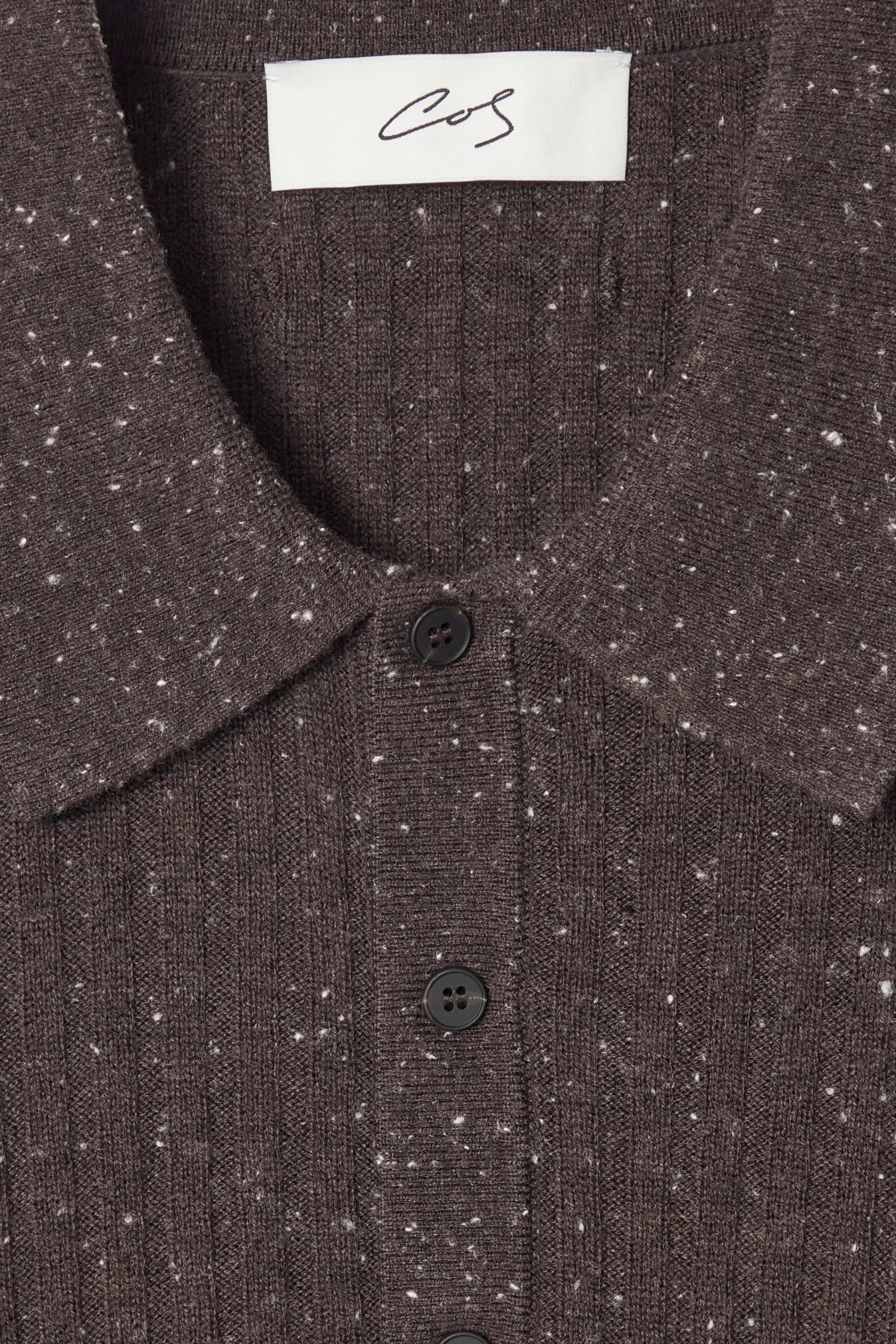 Herren COS Poloshirts | Pullover*DAS GESPRENKELTE POLOSHIRT AUS WOLLE