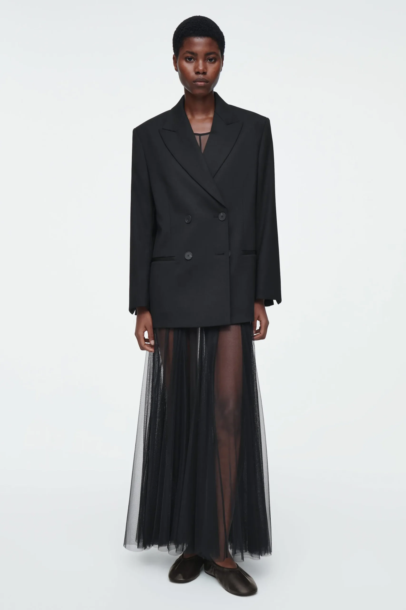 Damen COS Kleider*DAS MAXIKLEID AUS TÜLL