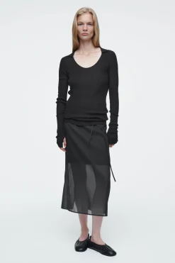 Damen COS Oberteile | Strickmode*DAS MERINOWOLLOBERTEIL MIT OFFENEM KRAGEN