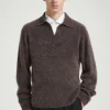 Herren COS Poloshirts | Pullover*DAS POLOSHIRT AUS GEBÜRSTETEM KASCHMIR