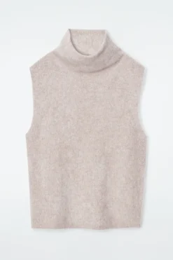 Damen COS Kaschmir | Strickmode*DER STEHKRAGEN-PULLUNDER AUS GEBÜRSTETEM KASCHMIR