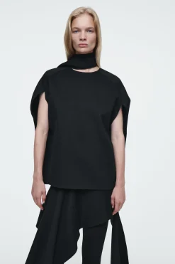 Damen COS Hemden & Blusen | Oberteile*DIE BLUSE AUS DOUBLEFACE-MATERIAL MIT BINDEBÄNDERN