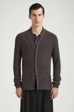Herren COS Strickjacken | Kaschmir*DIE GESPRENKELTE WOLLSTRICKJACKE