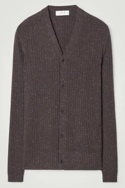 Herren COS Strickjacken | Kaschmir*DIE GESPRENKELTE WOLLSTRICKJACKE