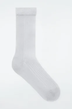 Damen COS Socken*DÜNNE GERIPPTE SOCKEN