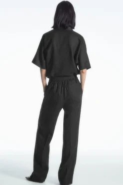 Damen COS Hosen*ELEGANTE LEINENHOSE MIT GERADEM BEIN