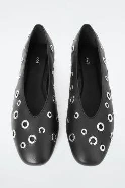 Damen COS Accessoires Aus Leder | Schuhe*FLACHE BALLERINAS AUS LEDER MIT ÖSEN