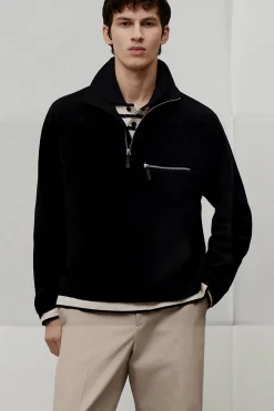 Herren COS Sweatshirts & Kapuzenpullover | Strickmode*FLEECEPULLOVER MIT KURZEM REISSVERSCHLUSS