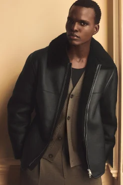 Herren COS Mäntel & Jacken*FLIEGERJACKE AUS SHEARLING