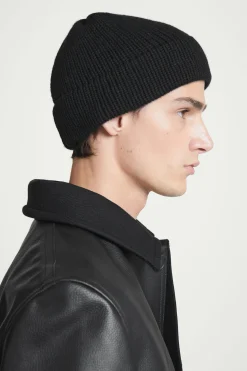 Herren COS Mützen, Schals & Handschuhe | Kaschmir*GERIPPTE BEANIE AUS KASCHMIR-MIX MIT KREMPE