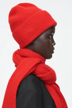 Damen COS Mützen, Schals & Handschuhe | Kaschmir*GERIPPTE BEANIE AUS WOLL-KASCHMIR-MIX