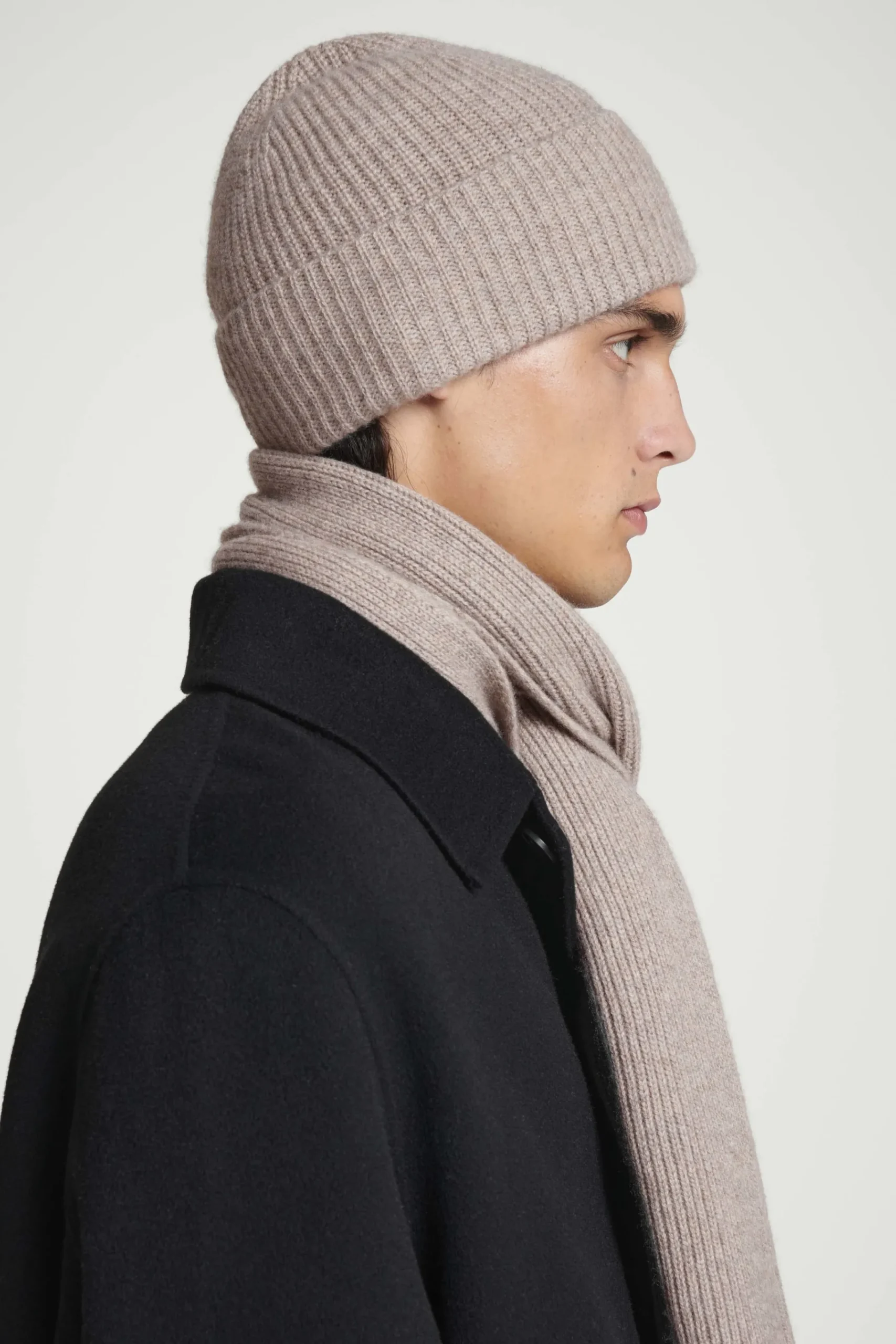 Herren COS Mützen, Schals & Handschuhe*GERIPPTE BEANIE AUS WOLL-KASCHMIR-MIX
