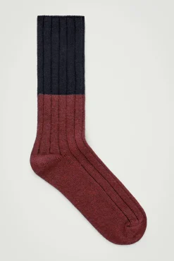 Herren COS Unterwäsche & Socken*GERIPPTE SOCKEN MIT COLOUR-BLOCK-DESIGN