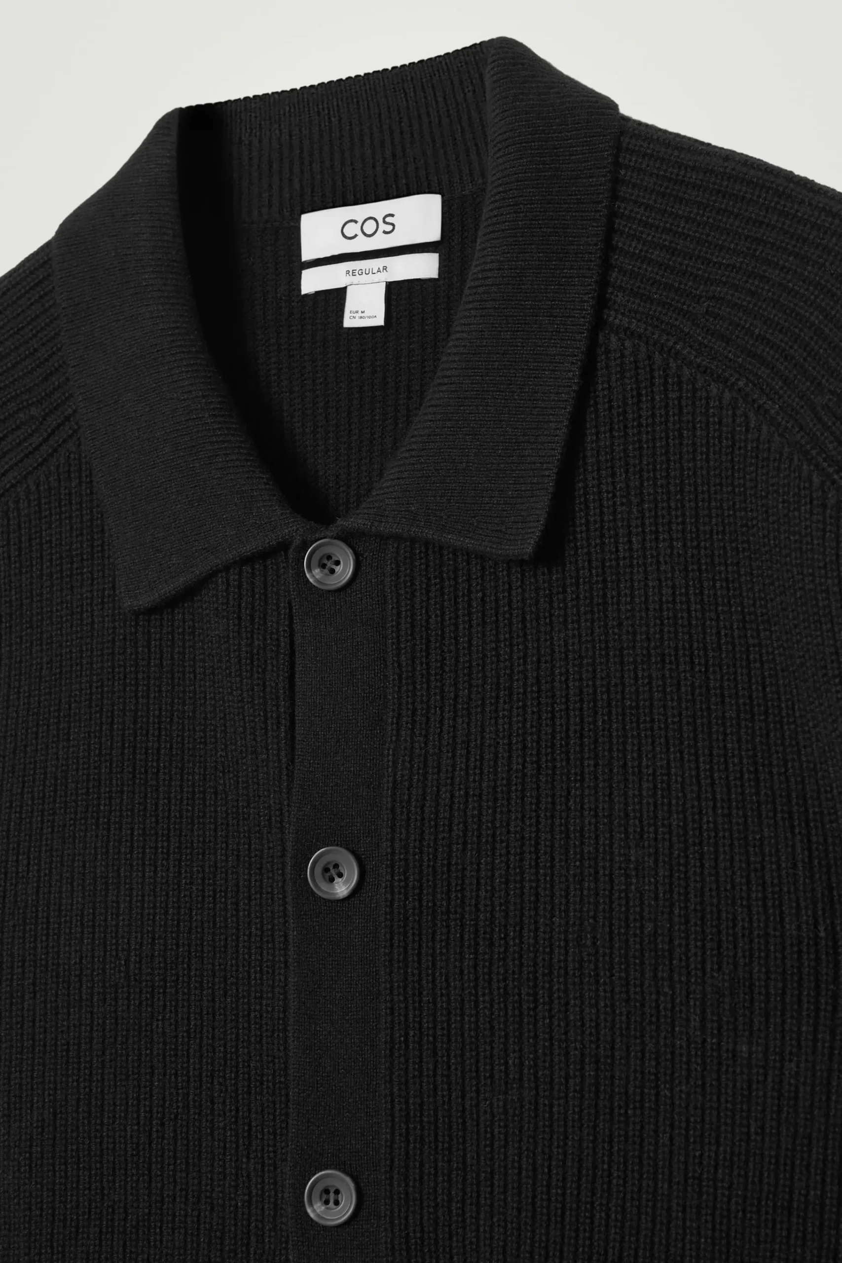 Herren COS Strickjacken | Kaschmir*GERIPPTE STRICKJACKE AUS WOLLE UND KASCHMIR