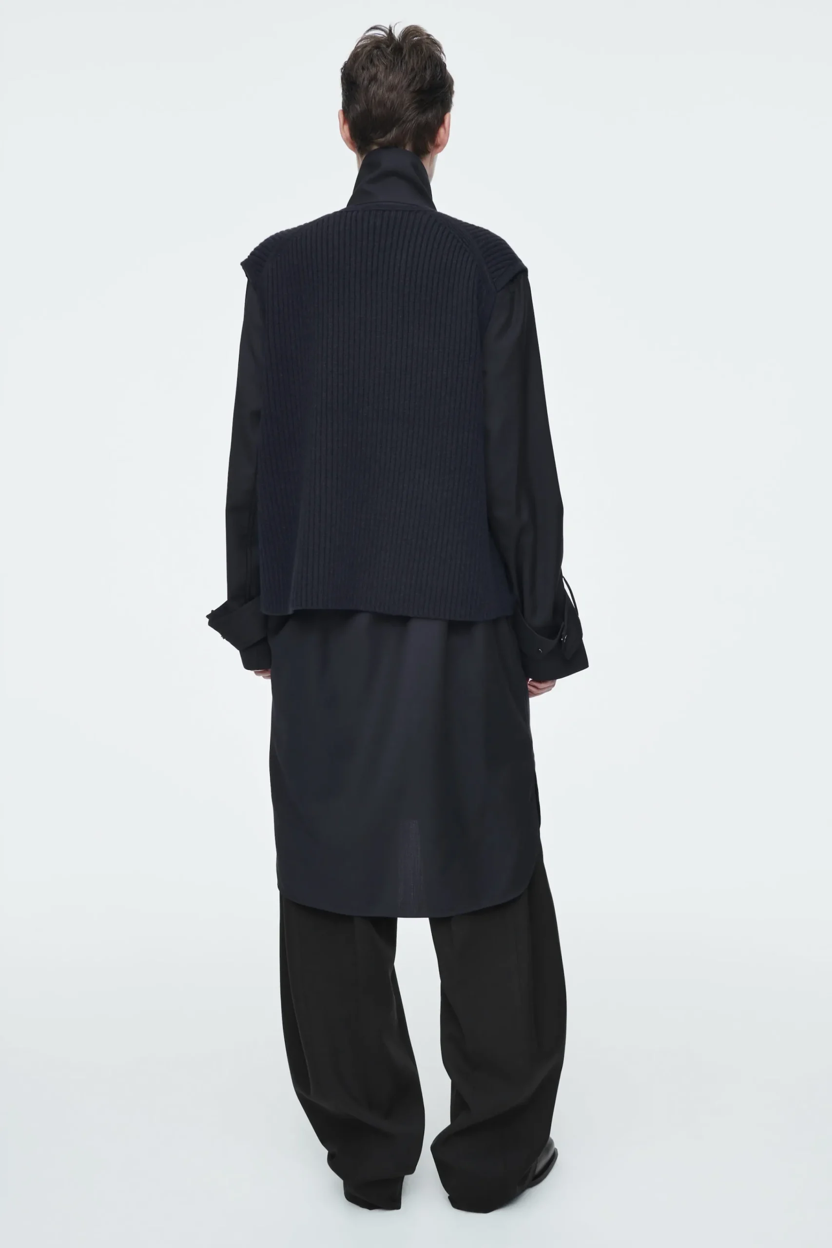 Damen COS Strickmode*GERIPPTE UTILITY-WESTE AUS MERINOWOLLE