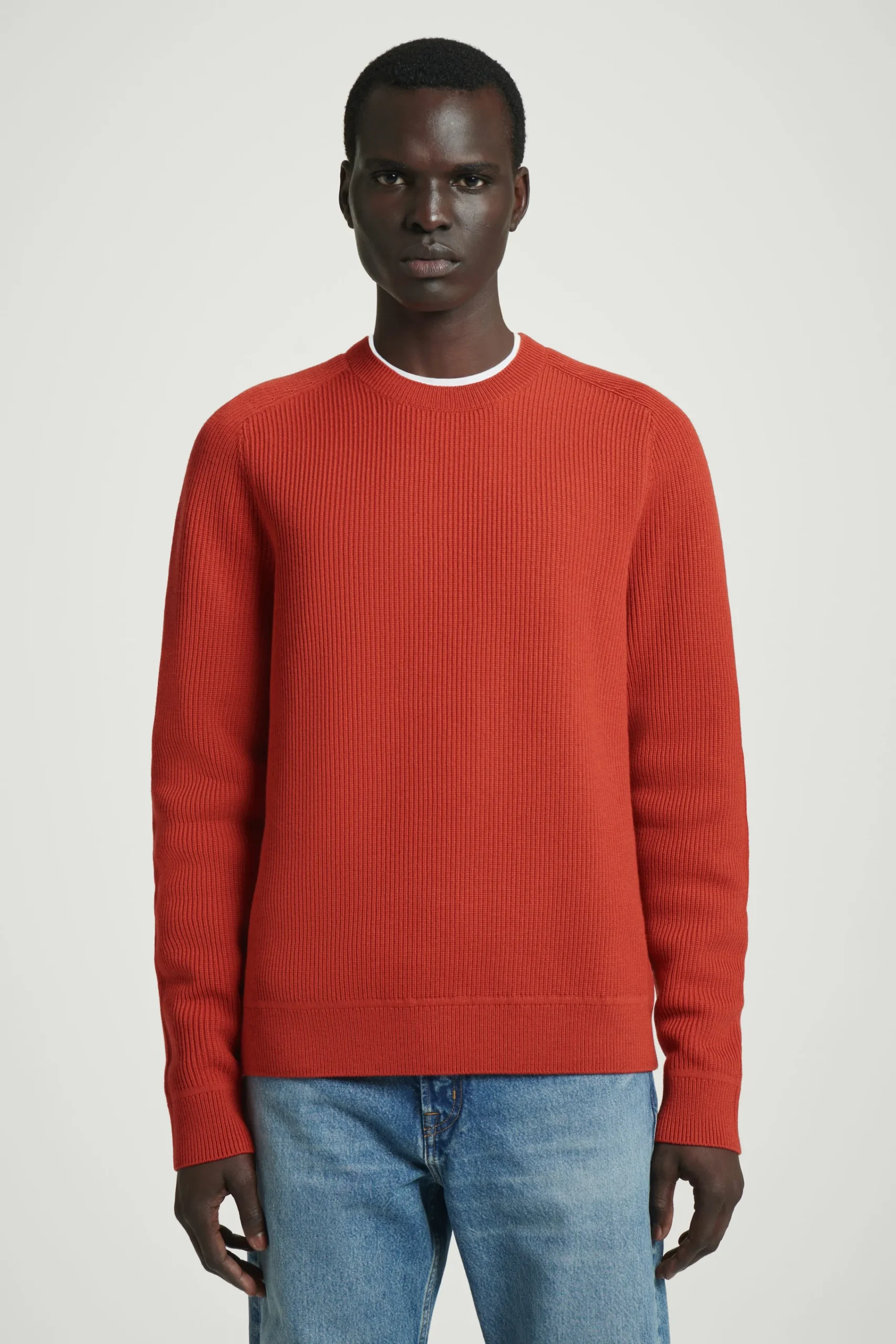 Herren COS Pullover | Strickmode*GERIPPTER PULLOVER AUS MERINOWOLLE
