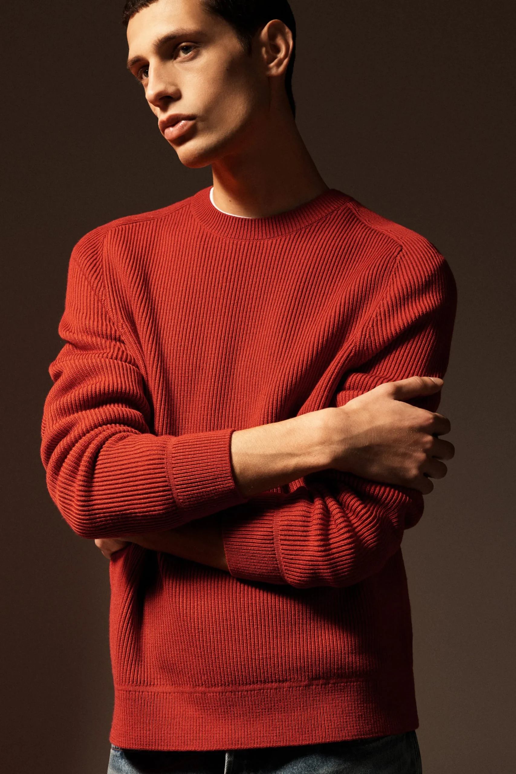 Herren COS Pullover | Strickmode*GERIPPTER PULLOVER AUS MERINOWOLLE