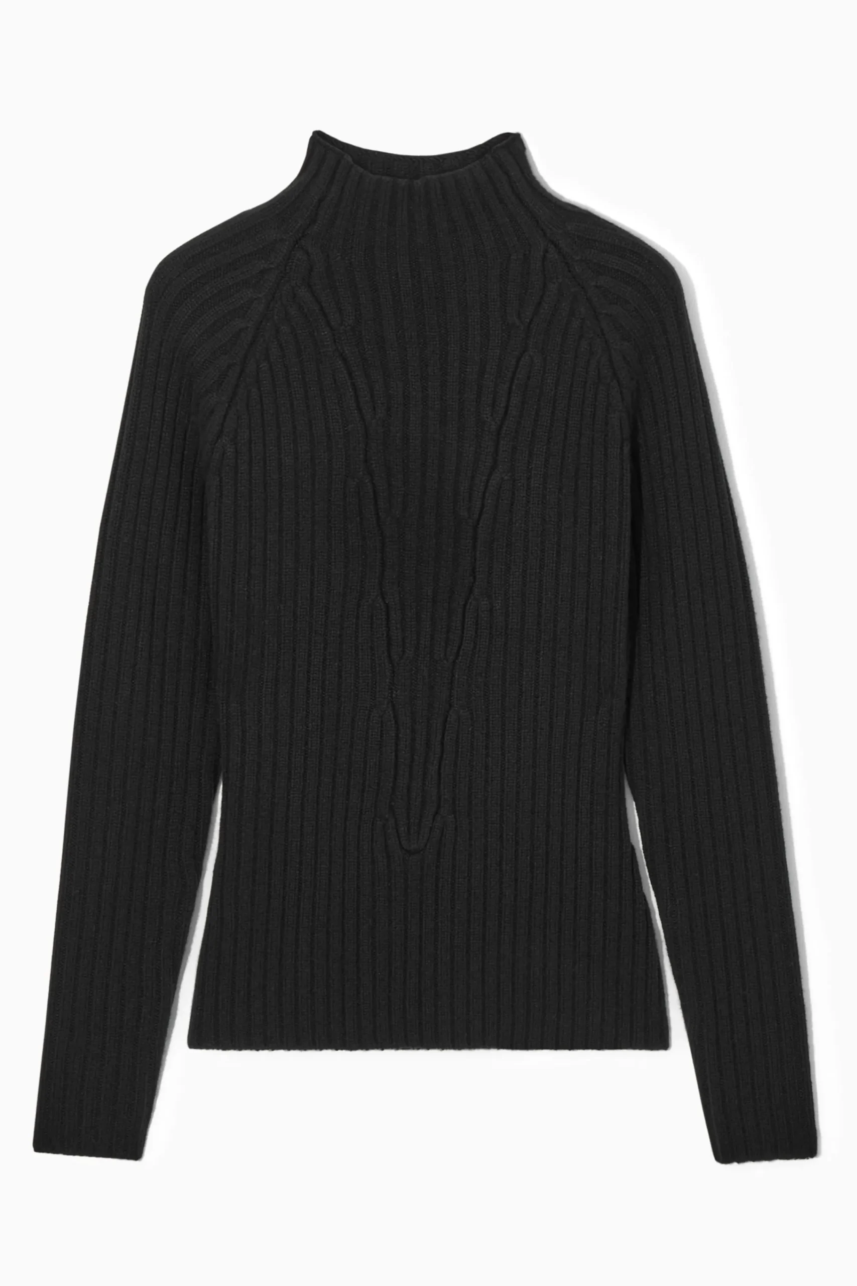 Damen COS Kaschmir | Strickmode*GERIPPTER ROLLKRAGENPULLOVER AUS KASCHMIR