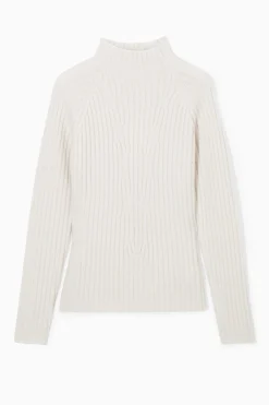 Damen COS Kaschmir | Strickmode*GERIPPTER ROLLKRAGENPULLOVER AUS KASCHMIR