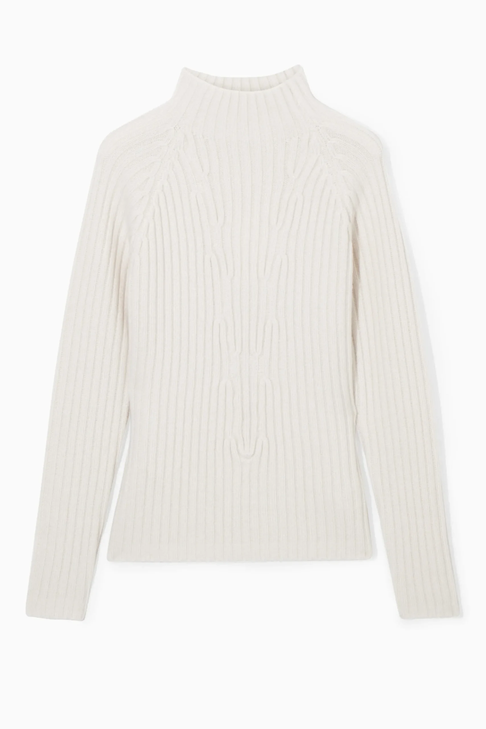 Damen COS Kaschmir | Strickmode*GERIPPTER ROLLKRAGENPULLOVER AUS KASCHMIR
