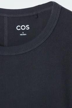 Damen COS Oberteile*GERIPPTES LANGARMSHIRT AUS JERSEY