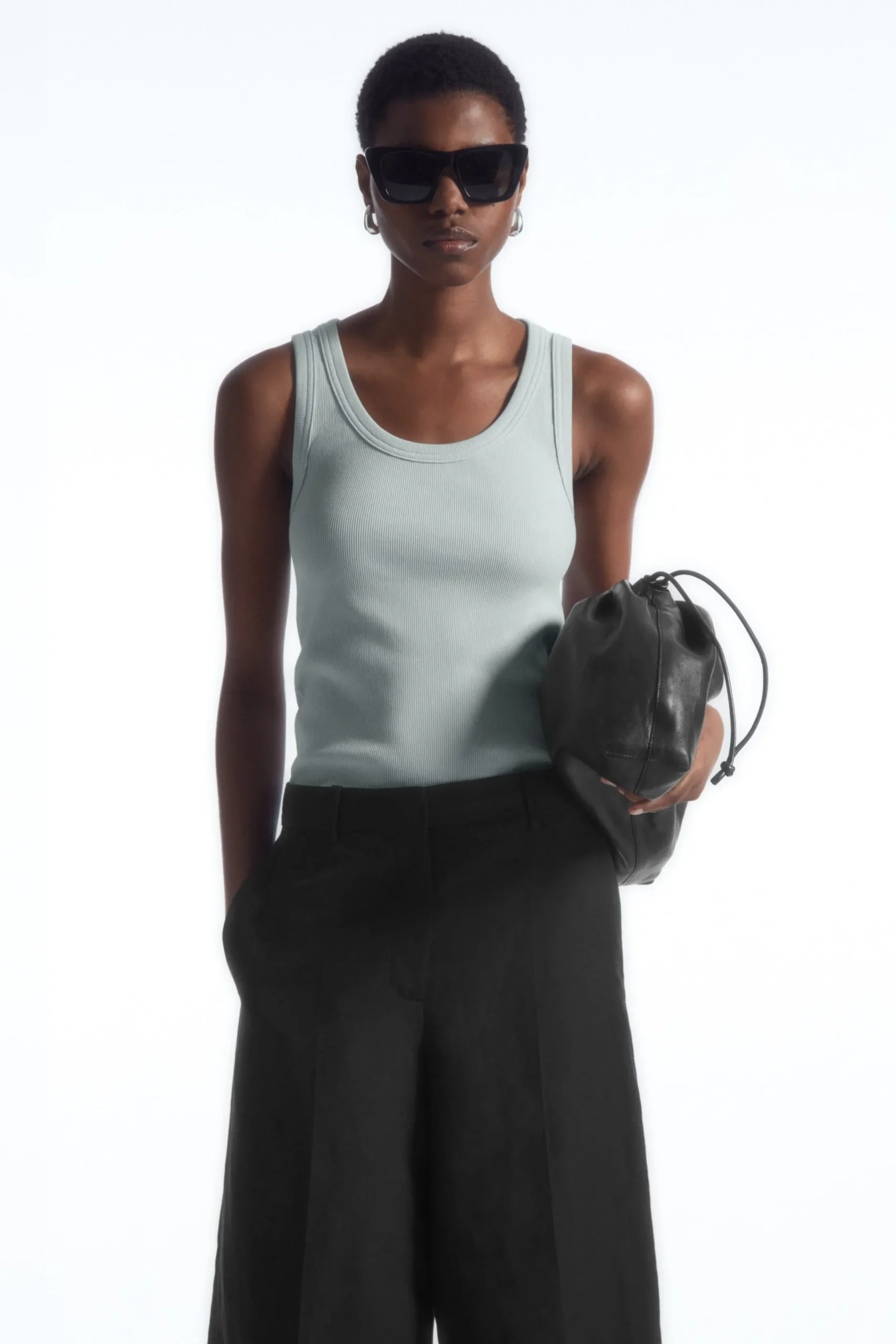 Damen COS Oberteile*GERIPPTES TANKTOP MIT RUNDHALSAUSSCHNITT