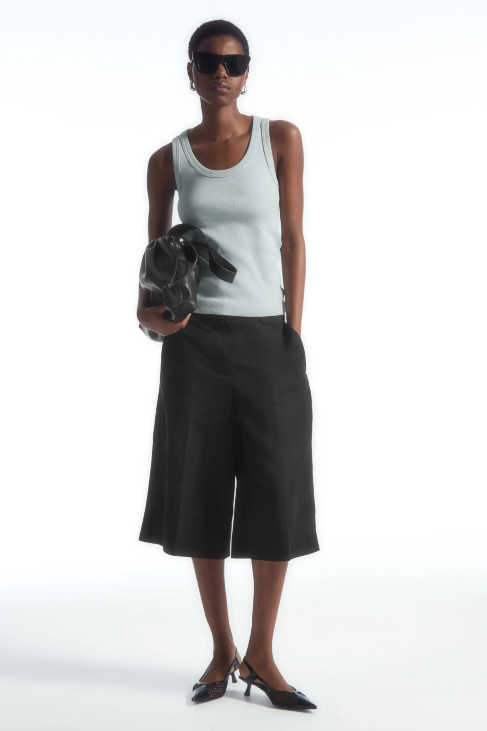 Damen COS Oberteile*GERIPPTES TANKTOP MIT RUNDHALSAUSSCHNITT