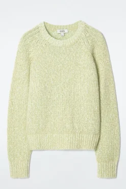 Damen COS Strickmode*GESPRENKELTER PULLOVER AUS MOHAIR-MIX