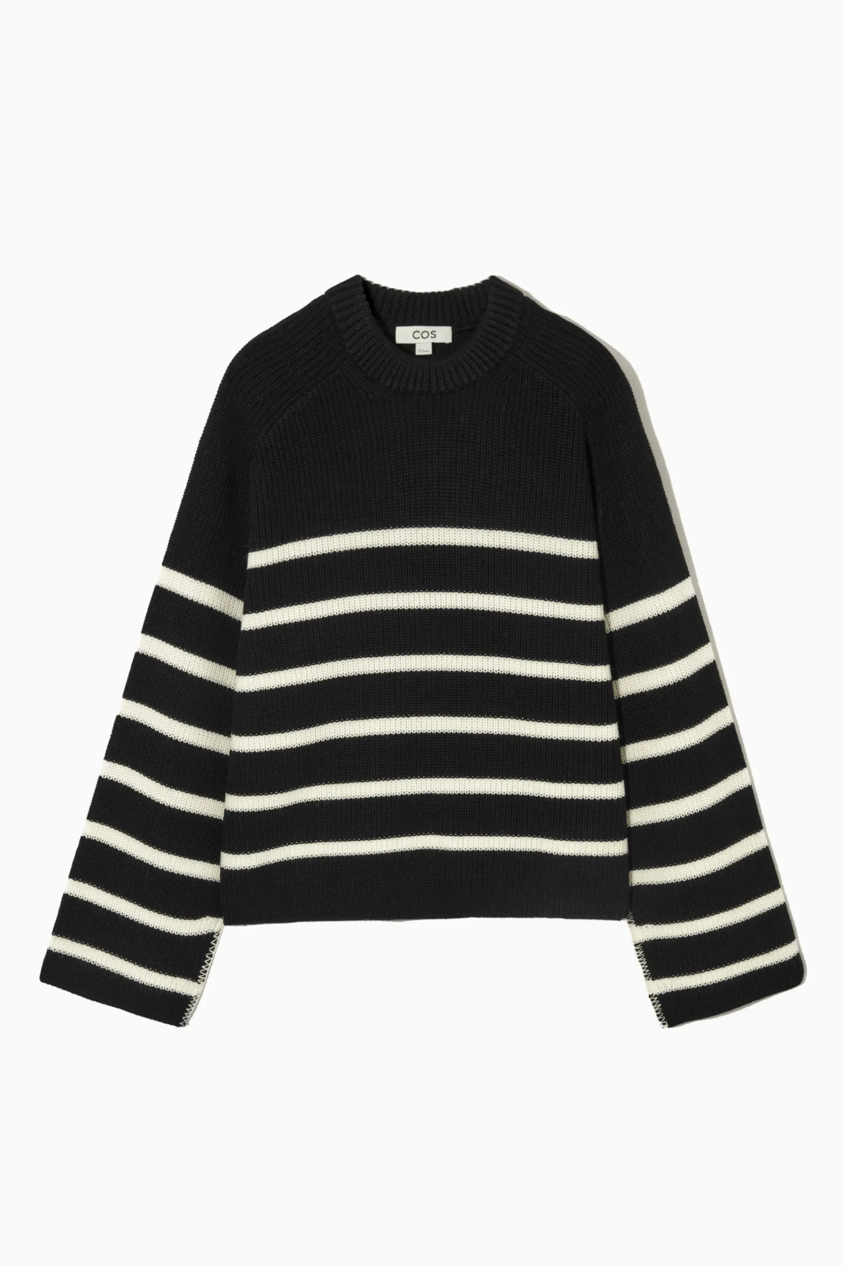 Damen COS Strickmode*GESTREIFTER PULLOVER AUS MERINOWOLLE