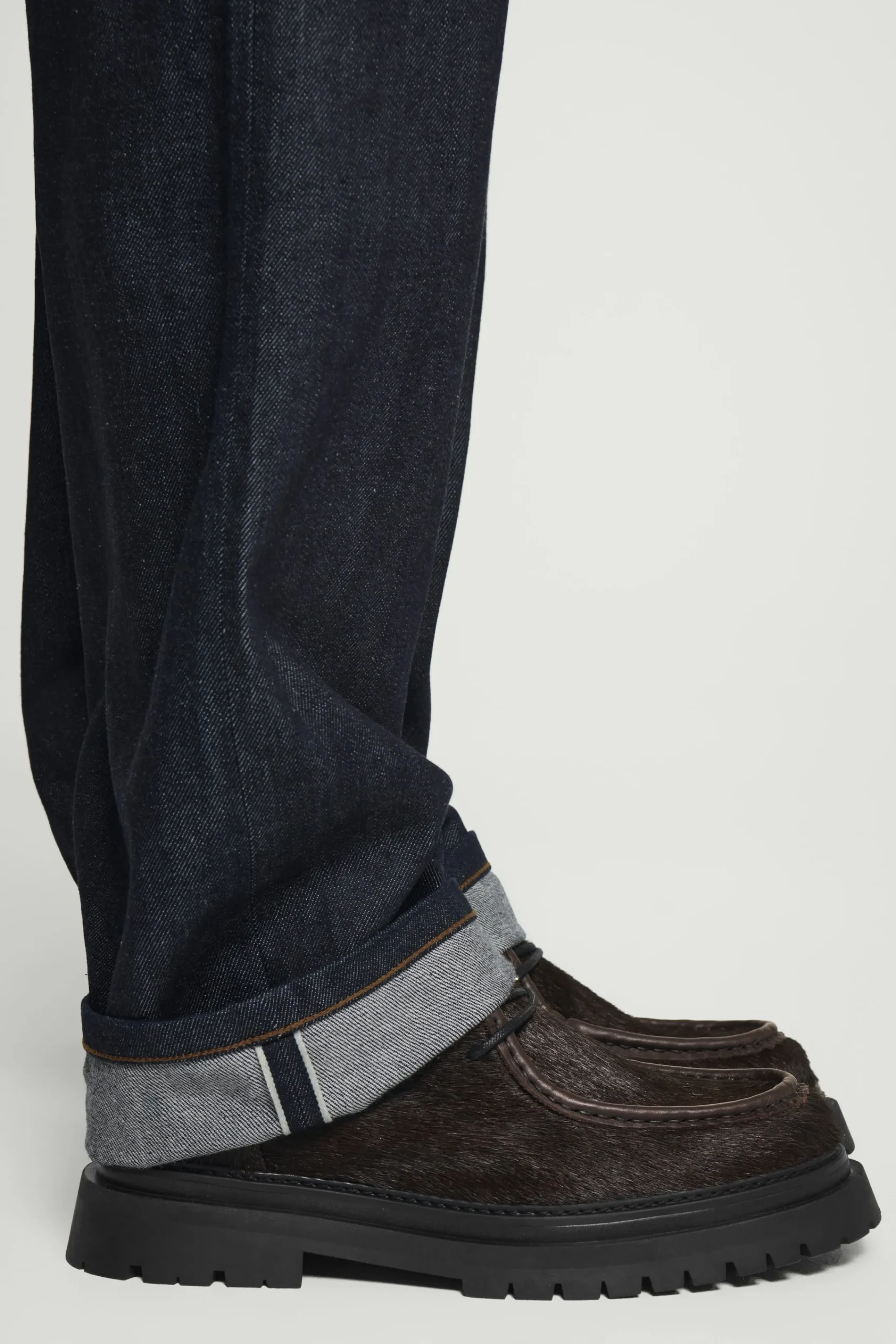 Herren COS Schuhe*GROBE DERBYS AUS PONYHAARLEDER