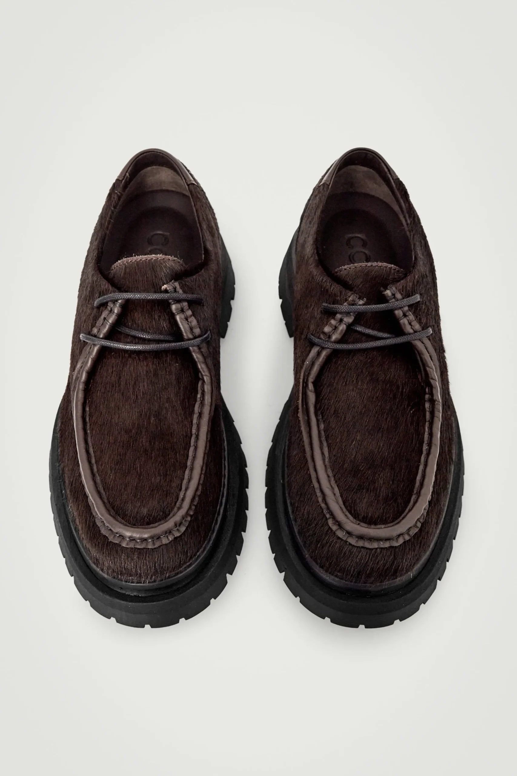Herren COS Schuhe*GROBE DERBYS AUS PONYHAARLEDER