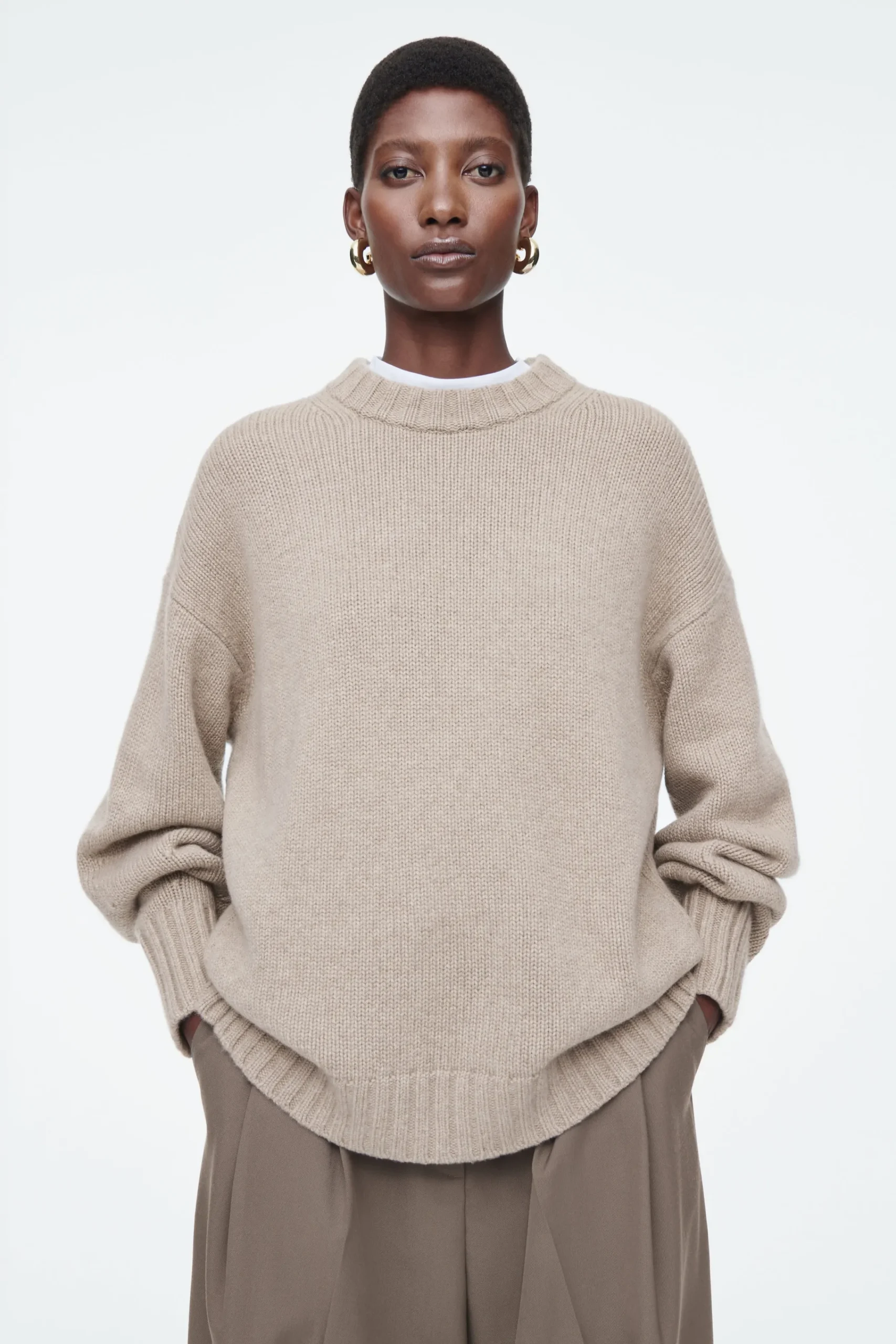 Damen COS Kaschmir | Strickmode*GROBSTRICKPULLOVER AUS KASCHMIR