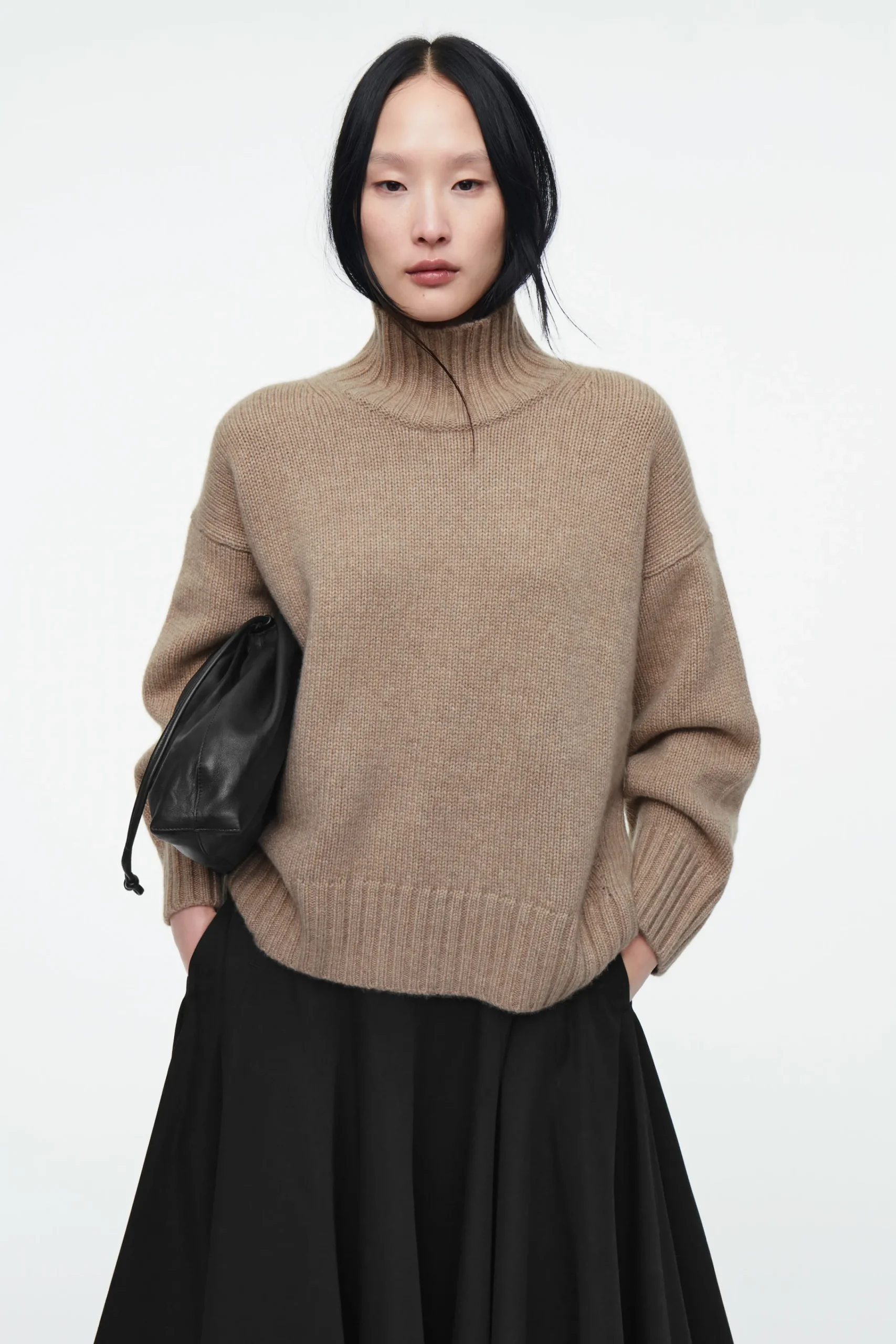 Damen COS Strickmode | Kaschmir*GROBSTRICKPULLOVER AUS KASCHMIR MIT ROLLKRAGEN