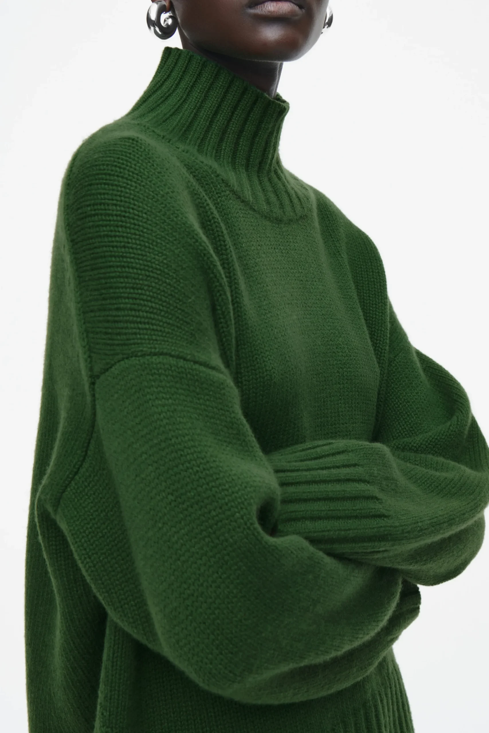 Damen COS Kaschmir | Strickmode*GROBSTRICKPULLOVER AUS KASCHMIR MIT ROLLKRAGEN