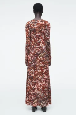 Damen COS Kleider | Strickmode*HALBTRANSPARENTES GESTRICKTES MAXIKLEID MIT PRINT