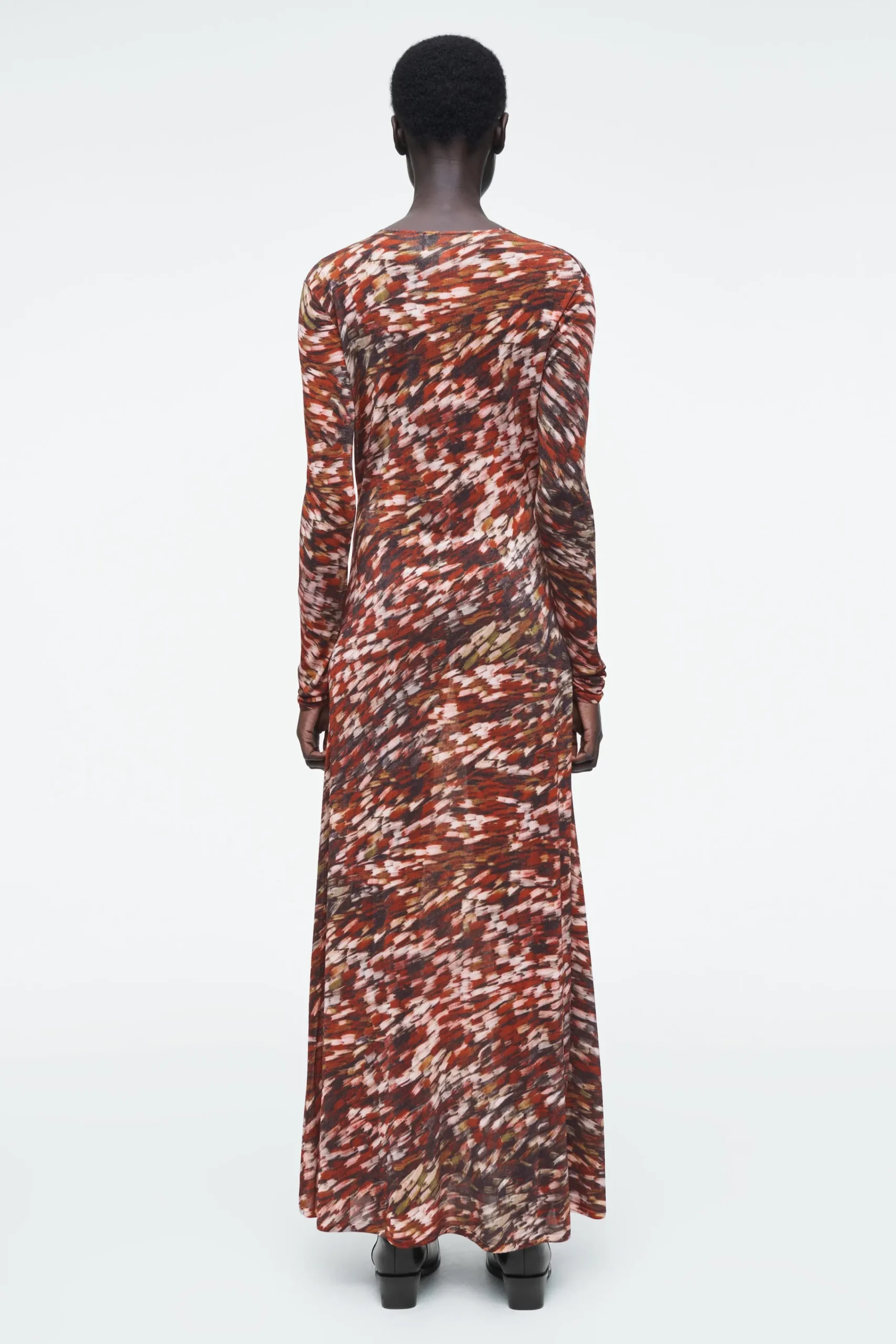 Damen COS Kleider | Strickmode*HALBTRANSPARENTES GESTRICKTES MAXIKLEID MIT PRINT