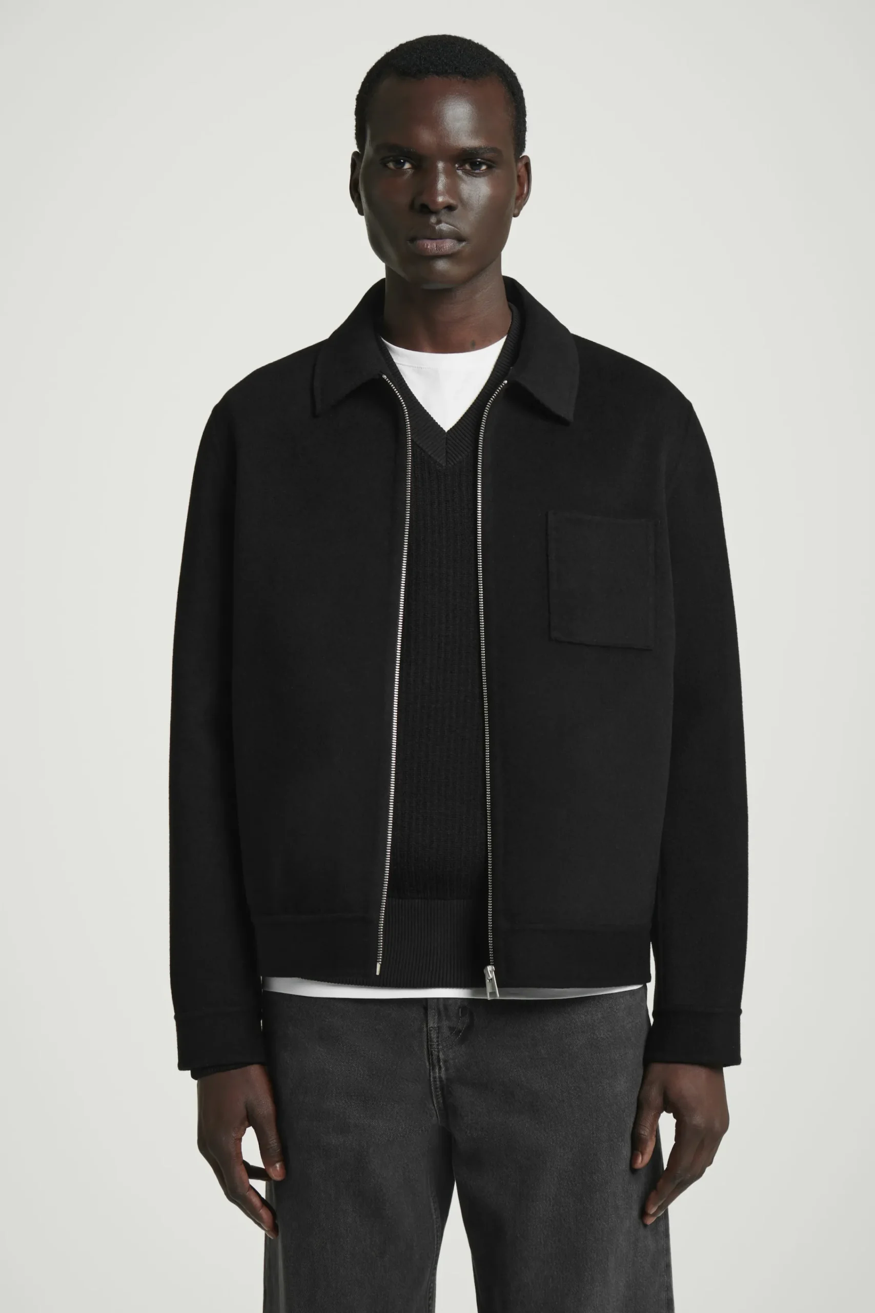 Herren COS Mäntel & Jacken*HARRINGTON-WOLLJACKE AUS DOUBLEFACE-MATERIAL