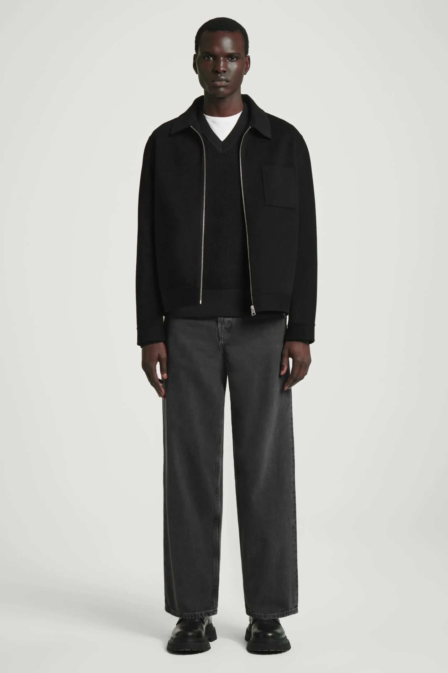 Herren COS Mäntel & Jacken*HARRINGTON-WOLLJACKE AUS DOUBLEFACE-MATERIAL