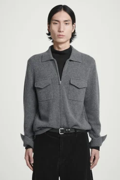 Herren COS Hemden | Pullover*HEMDJACKE AUS KASCHMIR MIT REISSVERSCHLUSS
