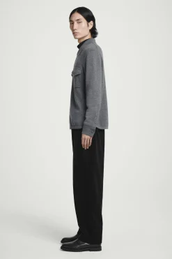 Herren COS Hemden | Pullover*HEMDJACKE AUS KASCHMIR MIT REISSVERSCHLUSS