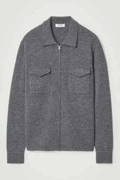 Herren COS Hemden | Pullover*HEMDJACKE AUS KASCHMIR MIT REISSVERSCHLUSS