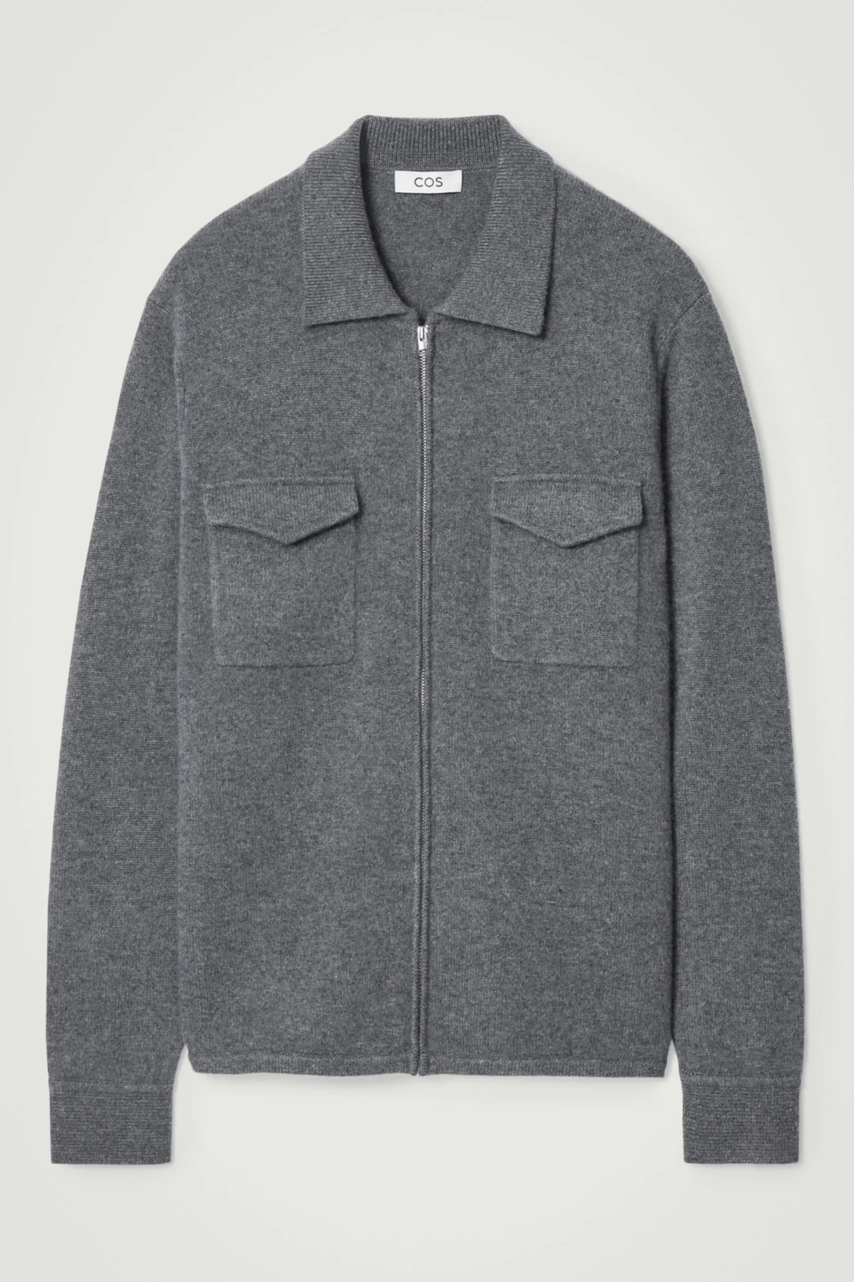 Herren COS Hemden | Pullover*HEMDJACKE AUS KASCHMIR MIT REISSVERSCHLUSS